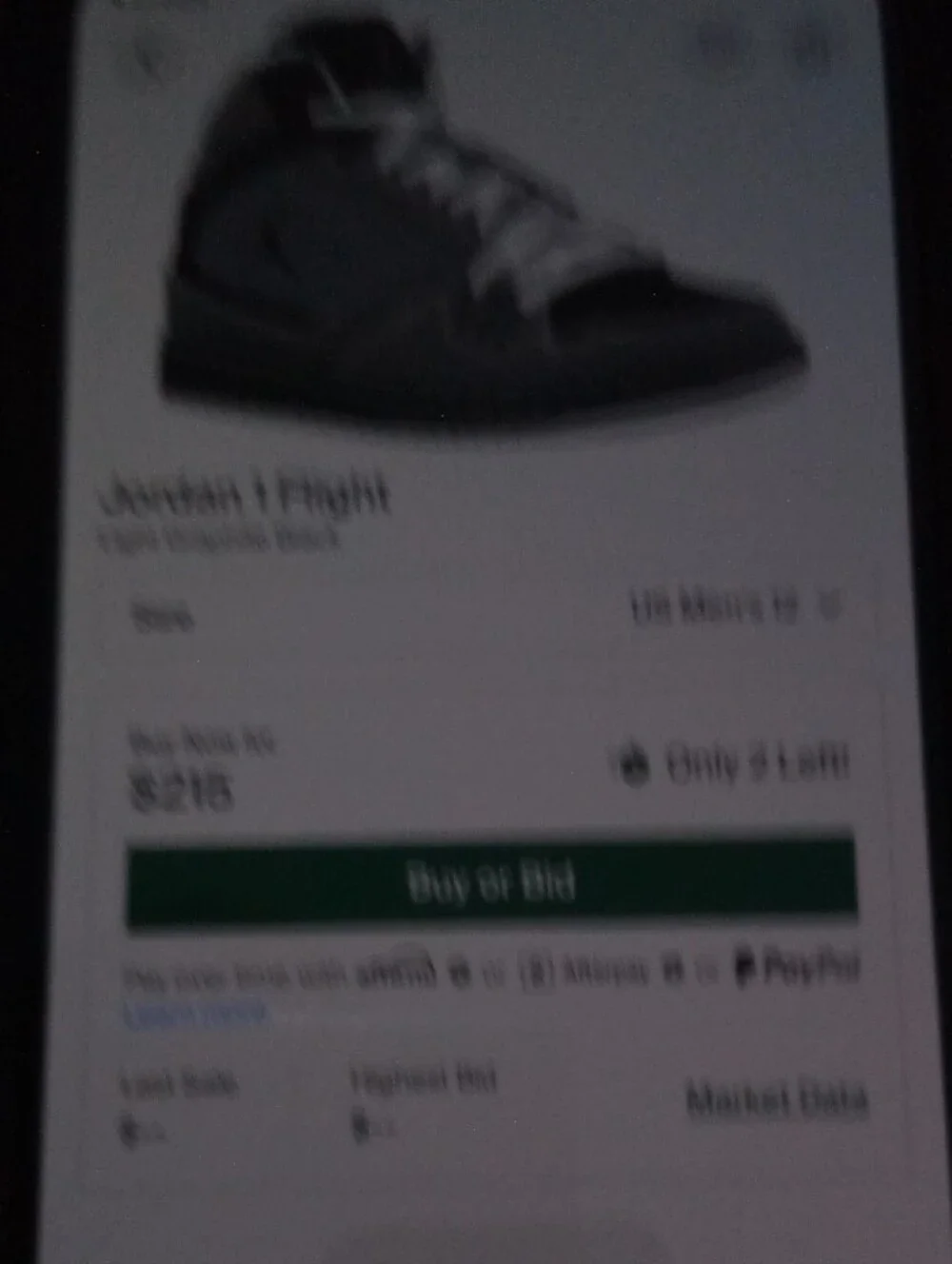 Nike Air Jordan 1 Flight Light Graphite Size 12 Men Item 20